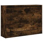 vidaXL Armoire à chaussures chêne fumé 80x21x57 cm bois ingénierie