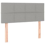 vidaXL Sommier à lattes de lit avec matelas Gris clair 120x200cm Tissu