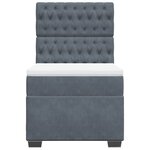 vidaXL Sommier à lattes de lit et matelas Gris foncé 90x190 cm Velours