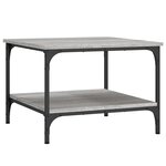 vidaXL Table basse sonoma gris 55x55x40 cm bois d'ingénierie