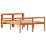 vidaXL Cadre de lit et tête de lit cire marron 150x200 cm bois de pin