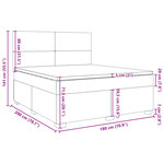 vidaXL Sommier à lattes de lit avec matelas Gris clair 180x200cm Tissu
