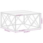 vidaXL Table basse doré acier inoxydable et bois de mélèze massif