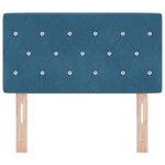 Tête de Lit LED avec Bouton Cristal Tuftée 80 cm Velours
