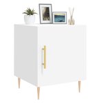 vidaXL Tables de chevet 2 Pièces blanc 40x40x50 cm bois d’ingénierie