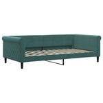 vidaXL Lit de jour et gigogne et matelas vert foncé 100x200 cm velours