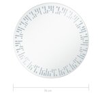 vidaXL Miroir à LED pour salle de bain 70 cm