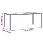 vidaXL Ensemble de bistro de jardin 7 Pièces coussins marron poly rotin