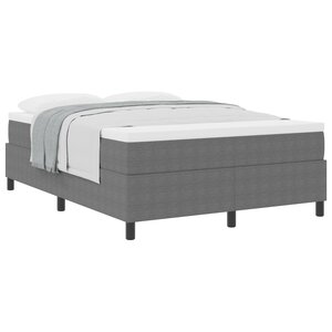vidaXL Lit à Ressorts avec Matelas Gris Clair 140x200 cm Tissu en Velours Côtelé