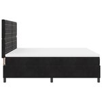 Lit à ressorts avec matelas vidaXL Noir Super King Velours