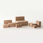 Lot de 1000 boîtes postales brunes 150x100x70 mm