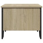 vidaXL Table basse chêne sonoma 75x51x40 cm bois d'ingénierie