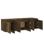 vidaXL Meuble TV chêne fumé 120x30x40 5 cm bois d'ingénierie