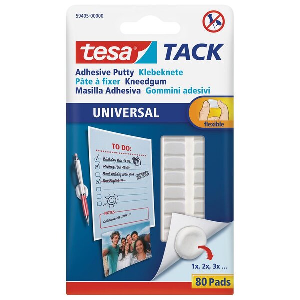 Pastilles blanches auto-adhésives et ajustables TACK® 59404 (paquet 80 unités)