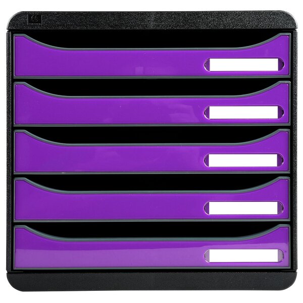 Module De Classement Big Box Plus 5 Tiroirs Iderama - Violet Brillant - Exacompta