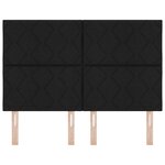 vidaXL Tête de lit à blocs de diamant noire 160 cm tissu