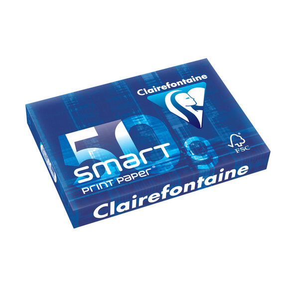 Ramette 500 Feuilles Smart 50g A4 210x297 mm Certifié FSC Blanc CLAIREFONTAINE