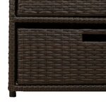 vidaXL Armoire de rangement de jardin marron 55x59x69cm résine tressée