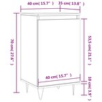 vidaXL Buffets 2 Pièces noir 40x35x70 cm bois d’ingénierie