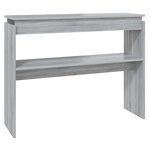 vidaXL Table console Sonoma gris 102x30x80 cm Bois d'ingénierie