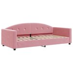 vidaXL Lit de repos rose 90x200 cm velours