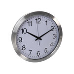 Perel Horloge murale 40 cm Blanc et argenté