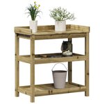 vidaXL Table de rempotage et étagères 82 5x45x86 5cm bois pin imprégné