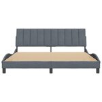 vidaXL Cadre de lit sans matelas gris foncé 180x200 cm velours