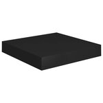 vidaXL Étagères murales flottantes 4 Pièces noir 23x23 5x3 8 cm MDF