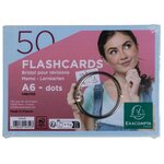 Paquet De 50 Flashcards Sous Film + Anneau - Bristol Dots Perforé - Format A6 - Bleu - X 19 - Exacompta