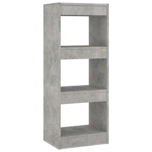 vidaXL Bibliothèque/séparateur de pièce gris béton bois d'ingénierie