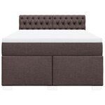 vidaXL Sommier à lattes de lit avec matelas Marron foncé 140x200 cm