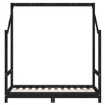 vidaXL Cadre de lit pour enfant noir 2x(70x140) cm bois de pin massif