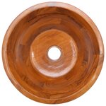vidaXL Lavabo Bois de teck massif Φ40x20 cm