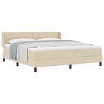 Lit Box Spring vidaXL avec Crème de Matelas 180x200 cm Tissu