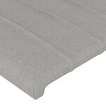 vidaXL Tête de lit à LED Gris clair 100x5x118/128 cm Tissu