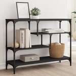 vidaXL Table console noir 100x30x75 cm bois d'ingénierie