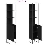 vidaXL Armoire de salle de bain noir 33x33x185 5 cm bois d'ingénierie