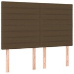vidaXL Sommier à lattes de lit matelas et LED Marron foncé 140x190 cm