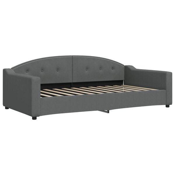 vidaXL Lit de repos gris foncé 100x200 cm tissu