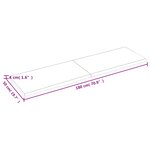 vidaXL Dessus de table 180x50x(2-4) cm bois de chêne massif non traité