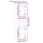 vidaXL Armoire de salle de bain Corona 50x40x185 cm bois de pin massif