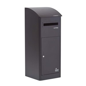 Boîte à colis Extra-Large Noir 1 porte Couvercle incliné Acier galvanisé SMART PARCEL BOX®