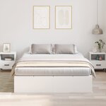 Cadre de lit de rangement vidaXL Blanc 150x200 cm
