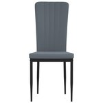 vidaXL Chaises à manger lot de 2 Gris foncé Velours