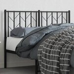 vidaXL Tête de lit métal noir 120 cm