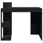 Bureau table poste de travail meuble d'ordinateur informatique étude 103 5 x 56 5 x 94 cm bois d'ingénierie noir 02_0023894
