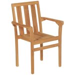 vidaXL Ensemble à manger de jardin 5 Pièces Bois de teck massif