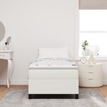 Lit box spring vidaXL Crème 100x200 cm Tissu côtelé