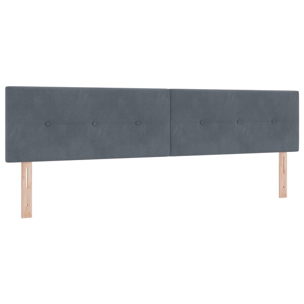 tête de lit vidaXL capitonnée gris foncé 200 cm en velours